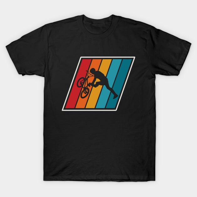 BMX Retro Biker T-Shirt by silly bike